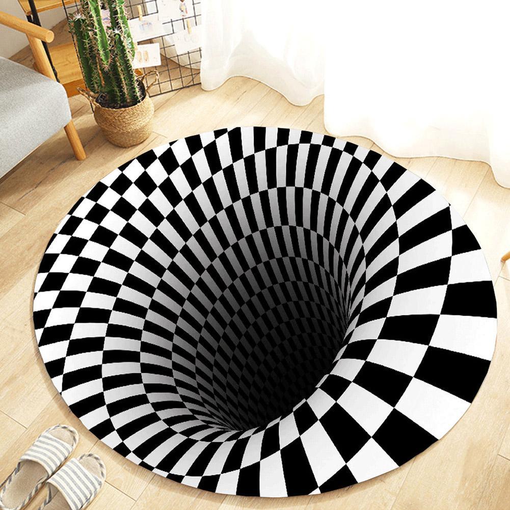 3D Vortex Portal Carpet Optical Illusion (25 Designs/Sizes)