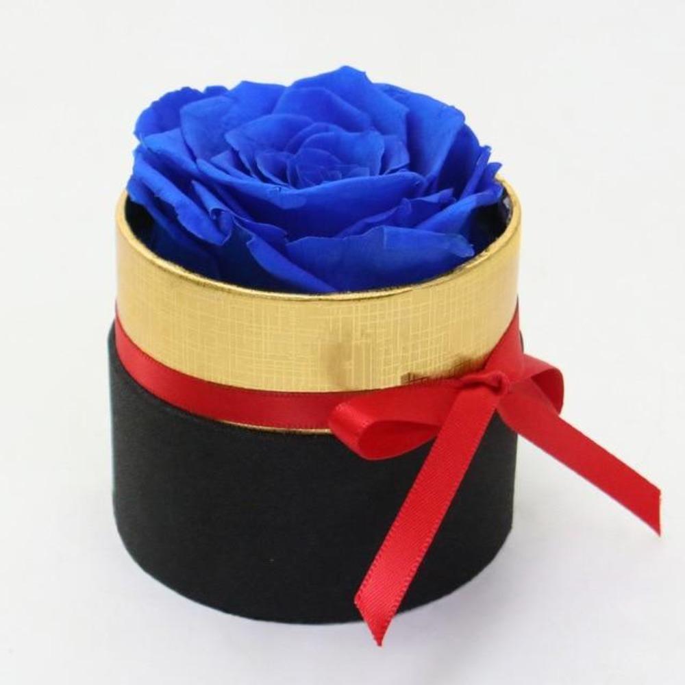 Luxurious Immortal Enchanted Preserved Rose In Round Gift Box (4 Sizes) 7 Colors