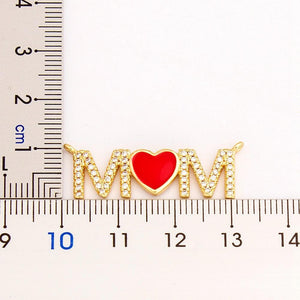I Love Mom Ice Chain Necklace Pendant Mama (3 Designs)