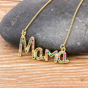I Love Mom Ice Chain Necklace Pendant Mama (3 Designs)