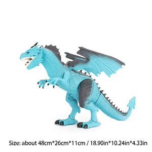 Electronic LED Walking Dragon Dinosaur Toy (Red or Blue) Fire & Ice