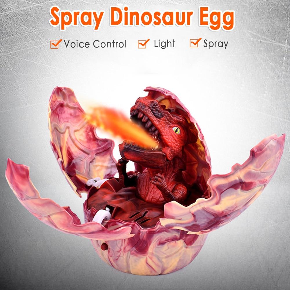 LED Voice Activated Dragon Dinosaur Alien Egg Burster Smoke Breathing Toy