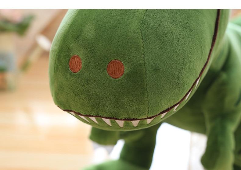 T Rex Dinosaur Pillow Plush 3D Stuffed Animal (Green or Grey) 4 Sizes