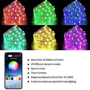 Smart Christmas Tree LED String Lights Full Color Programable (4 Sizes)