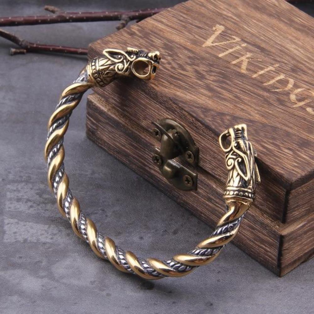 Viking Norse Dragon Wristband Bracelet for Men (4 Colors) 18cm Adjustable