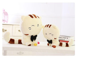Happy Kawaii Kitty Cat Pillow Plush Stuffed Animal (2 Colors) 5 Sizes