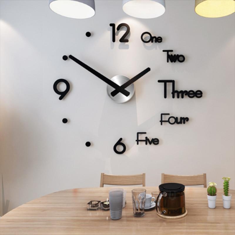 Self Adhesive Quartz Wall Clock (3 Colors/2 Sizes)