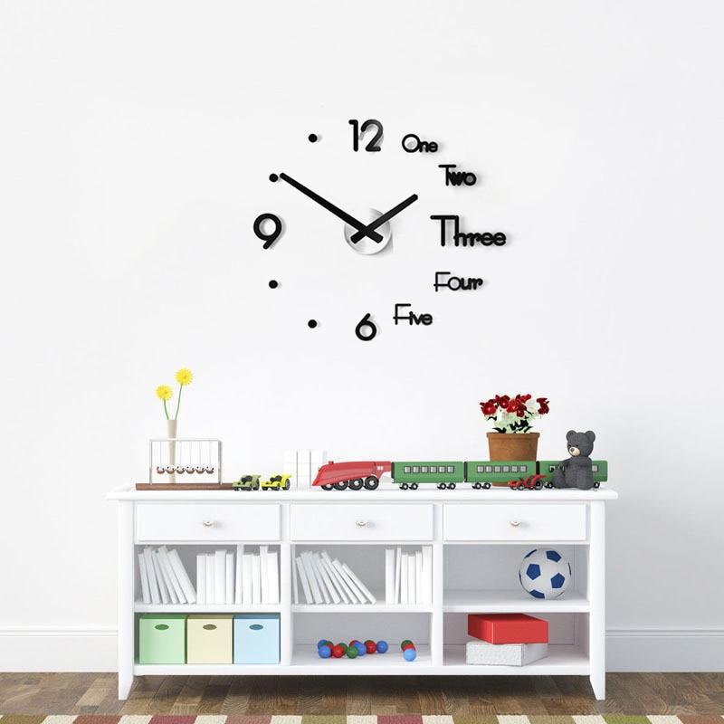 Self Adhesive Quartz Wall Clock (3 Colors/2 Sizes)
