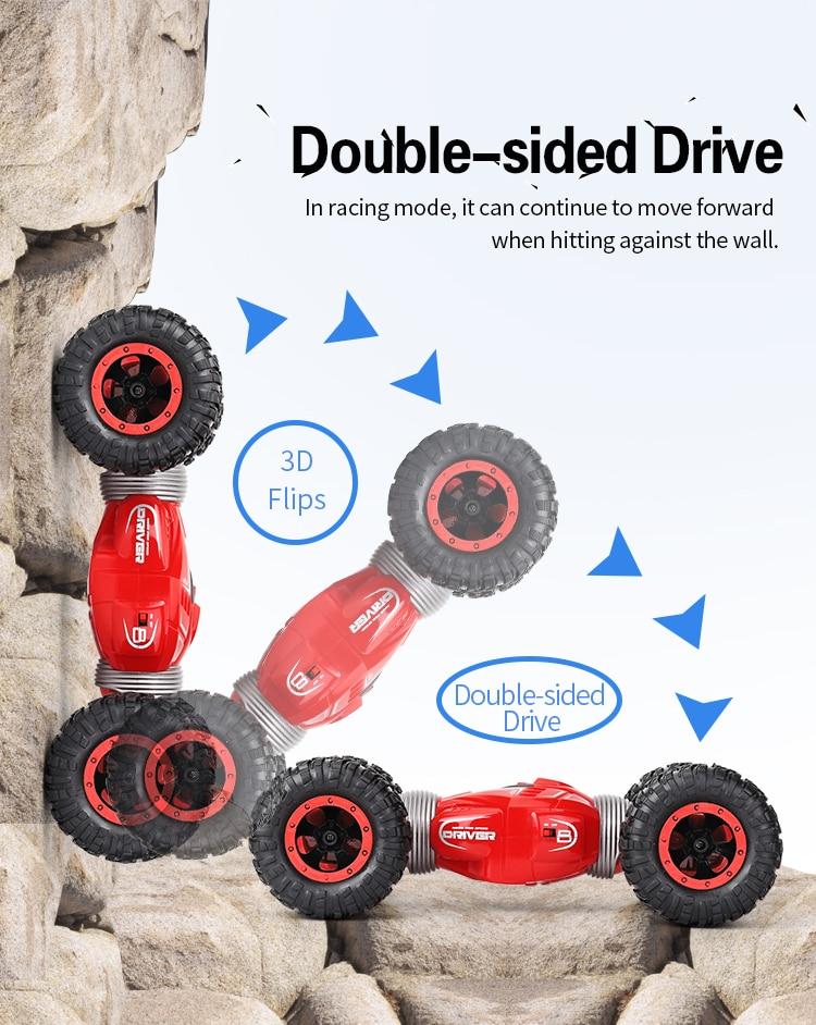 Twist Side Winding Drifting All Terrain Reversible Stunt RC Car (3 colors)