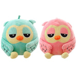 Sleepy Owl Pillow Plush 3D Stuffed Animal (2 Colors)