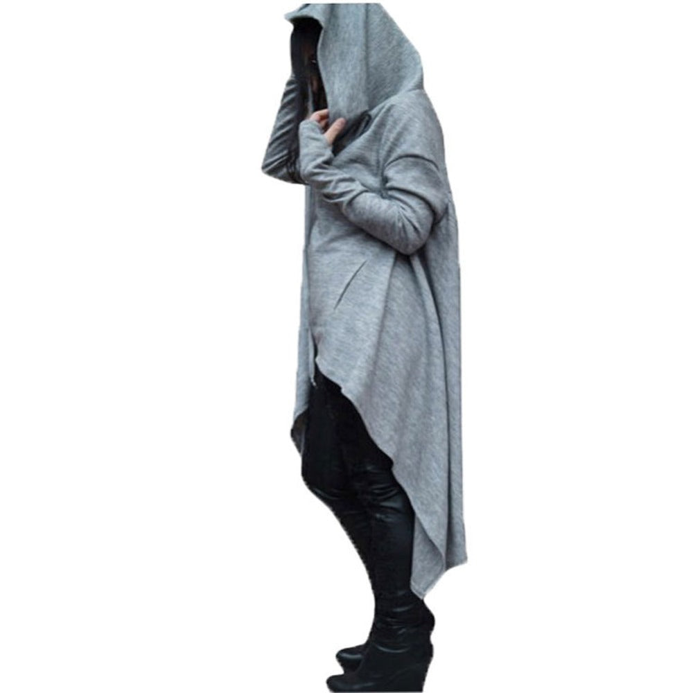   Faith Pullover Long Hooded Dress (4 Colors) S-3XL Gray Best Gift Shoppers Autumn Women Hoodies Sweatshirts hooded pocket Gray
