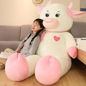 Cow Sweet Heart Pillow Plush Stuffed Animal (4 Colors)