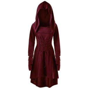 Archer Renaissance Pullover Long Hooded Dress (5 Colors) S-5XL
