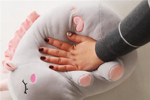 Chunky Unicorn Pillow Plush 3D Stuffed Animal (2 Colors) 25cm