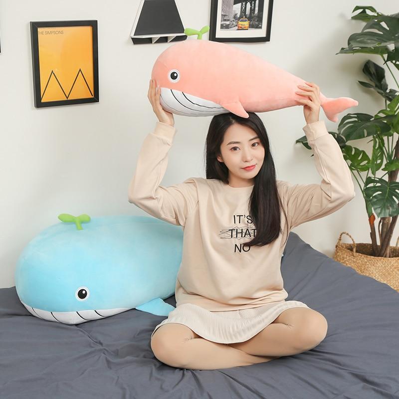 Kawaii Whale Pillow Plush 3D Stuffed Animal (4 Sizes) 3 Colors