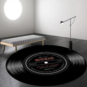 3D Vinyl Record Carpet Optical Illusion (5 Sizes) 3 Designs