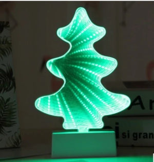 3D Infinity Mirror Tunnel Lamp (11 Designs) Heart, Unicorn, Mermaid, Moon, Star +