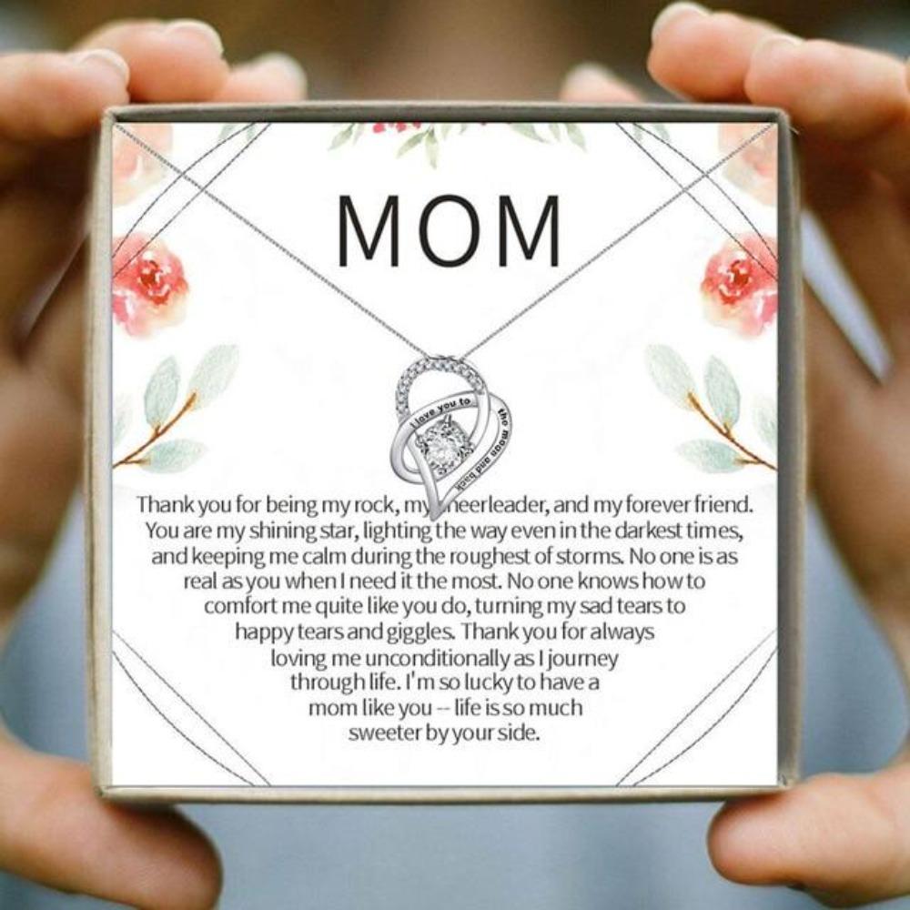 To My Mom: I Love You To The Moon and Back Necklace Pendant w/Gift Box(11 Designs)