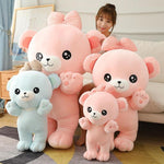 Kawaii Teddy Bear Ribbon Pillow Plush Stuffed Animal (2 Colors)