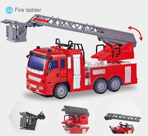 Remote Control Fire Truck or Construction Excavator Tractor Backhoe (6 Designs Rechargeable)