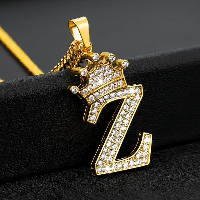 Royal Ice Personalized Letter Initial Custom Necklace