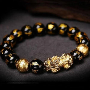 2 Pcs Pixiu Feng Shui Black Obsidian Wealth Bracelet (7 Styles & 3 Sizes)