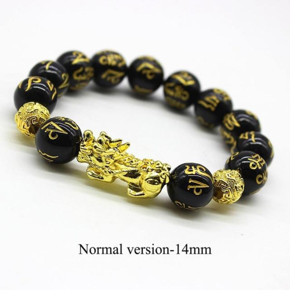 2 Pcs Pixiu Feng Shui Black Obsidian Wealth Bracelet (7 Styles & 3 Sizes)