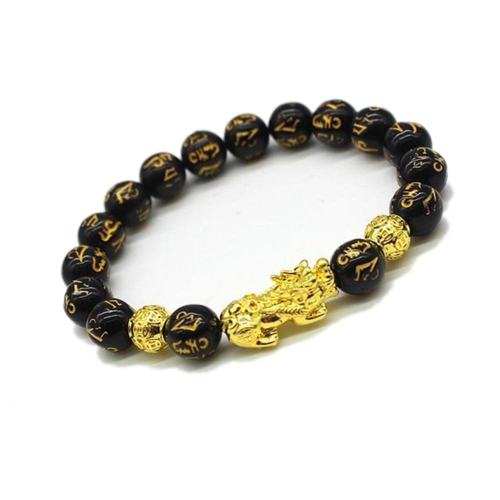 2 Pcs Pixiu Feng Shui Black Obsidian Wealth Bracelet (7 Styles & 3 Sizes)