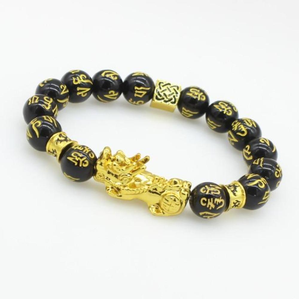 2 Pcs Pixiu Feng Shui Black Obsidian Wealth Bracelet (7 Styles & 3 Sizes)