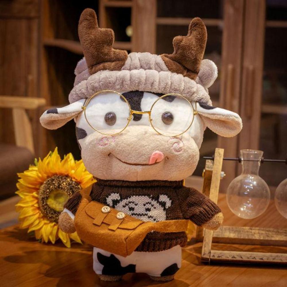 Kawaii Cattle Cow Dressed Pillow Plush Stuffed Animal (22 Designs 30CM)