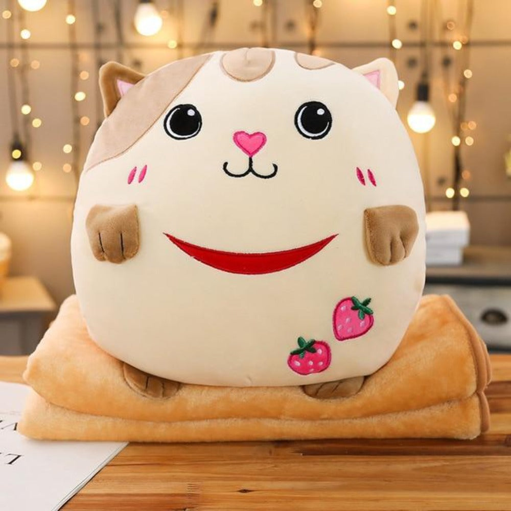 Hand Warmer Pillow Plush Blanket (4 Designs) Unicorn, Elephant, Cat Dino