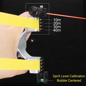 Laser Sight Slingshot (Includes Pellets, Target, Replacement Bands & More)