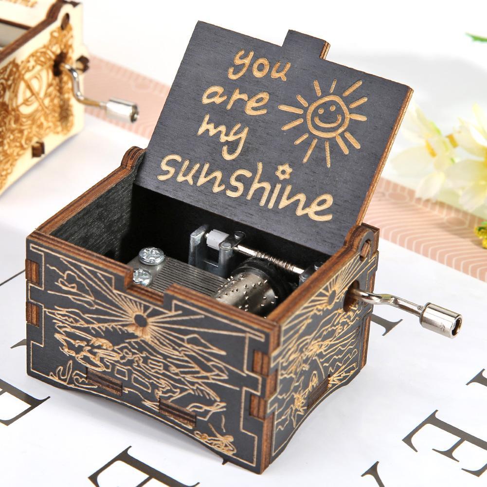 You Are My Sunshine - Engraved Music Box (Black Box)