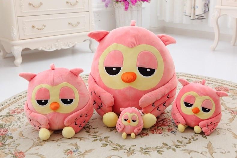 Sleepy Owl Pillow Plush 3D Stuffed Animal (2 Colors)