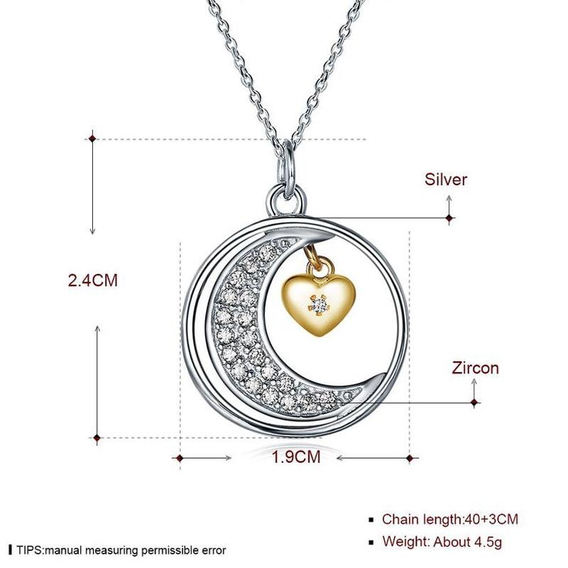To My Mom: I Love You To The Moon and Back Moon Necklace Pendant w/Gift Box