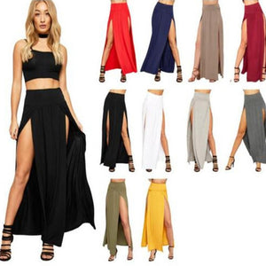 Renaissance High Waist Double Slit Maxi Skirt (10 Colors) One Size Best Gift Shoppers