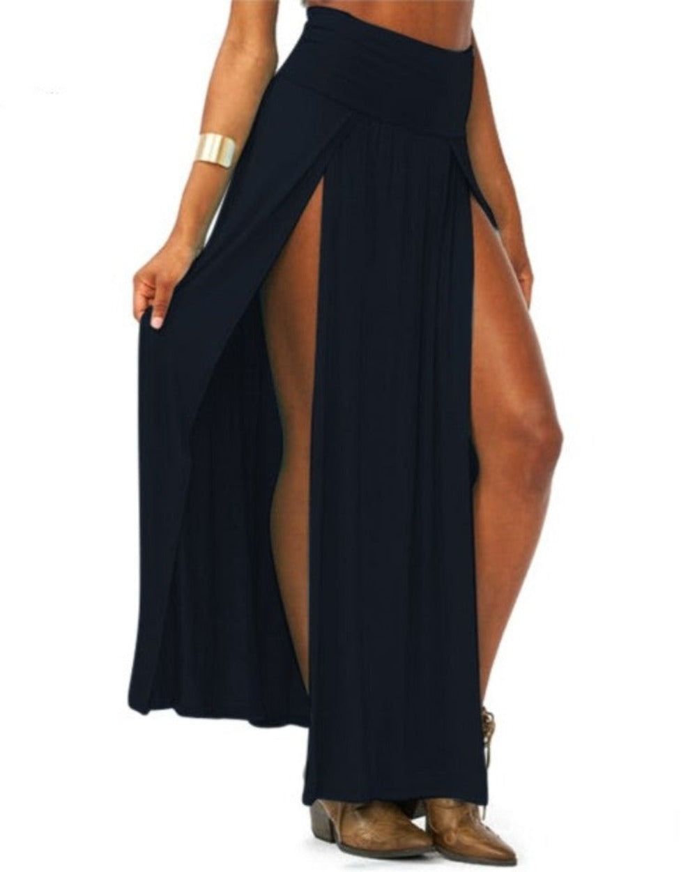 Renaissance High Waist Double Slit Maxi Skirt (10 Colors) One Size Best Gift Shoppers