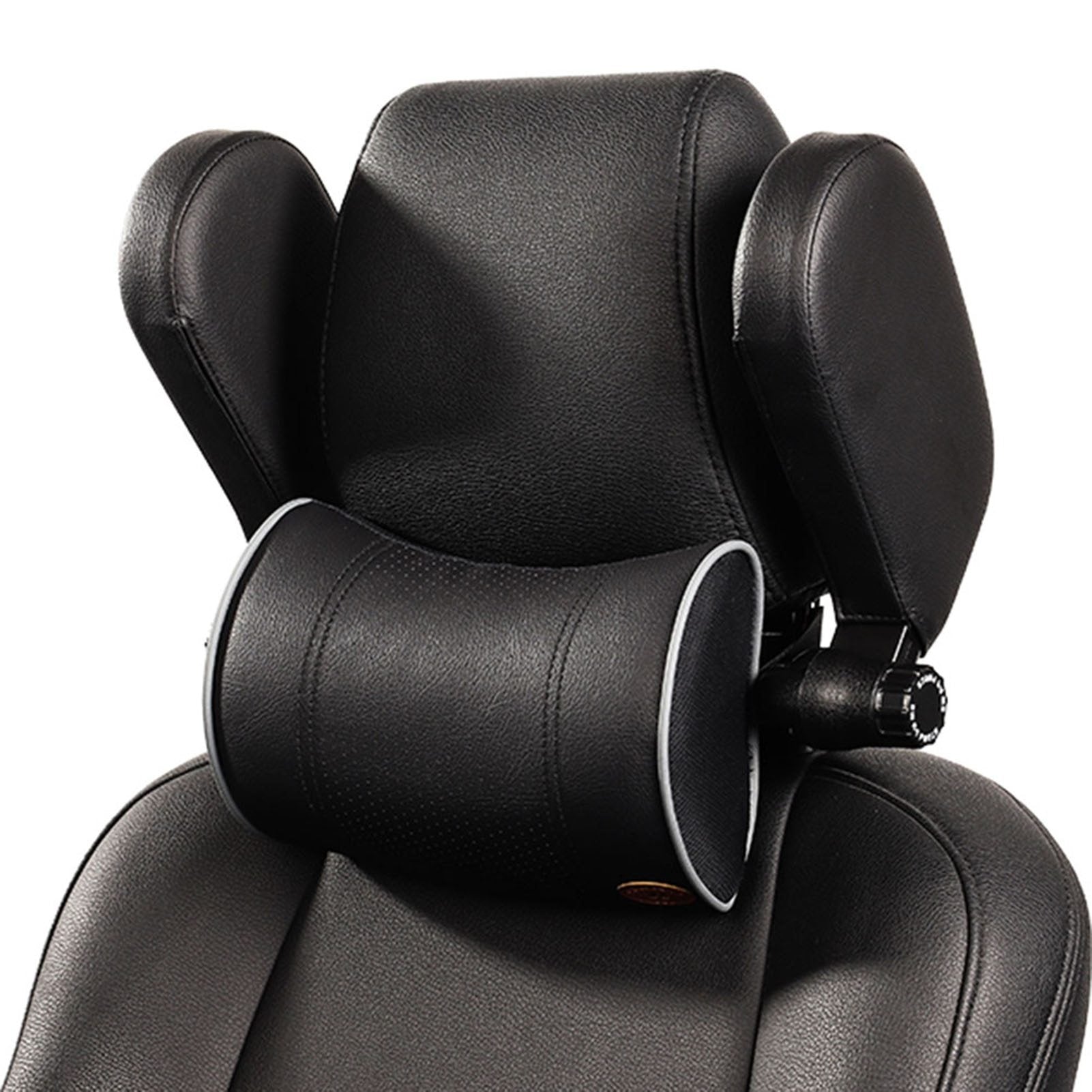 Leather Car Seat Headrest Sleep Cushion (9 Colors) Universal Fit