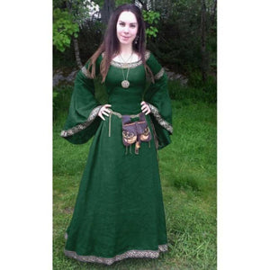 Renaissance Viking Princess Flare Sleeve Dress (5 Colors) S-5XL
