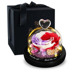 Limited Edition Immortal Enchanted Rose Glass Heart Dome (15 Colors) With Luxury Gift Box