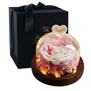 Limited Edition Immortal Enchanted Rose Glass Heart Dome (15 Colors) With Luxury Gift Box