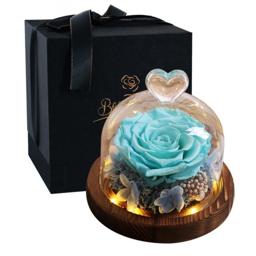 Limited Edition Immortal Enchanted Rose Glass Heart Dome (15 Colors) With Luxury Gift Box