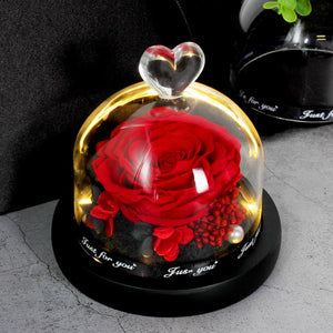 Limited Edition Immortal Enchanted Rose Glass Heart Dome (15 Colors) With Luxury Gift Box