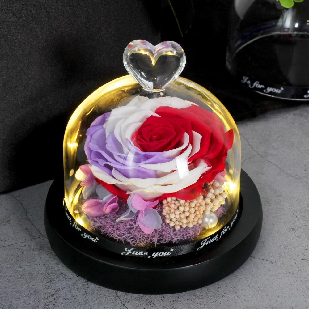 Limited Edition Immortal Enchanted Rose Glass Heart Dome (15 Colors) With Luxury Gift Box