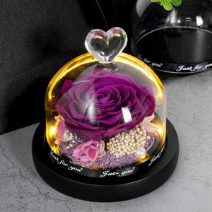 Limited Edition 2023 Immortal Enchanted Rose Glass Heart Dome (15 Colors) With Luxury Gift Box