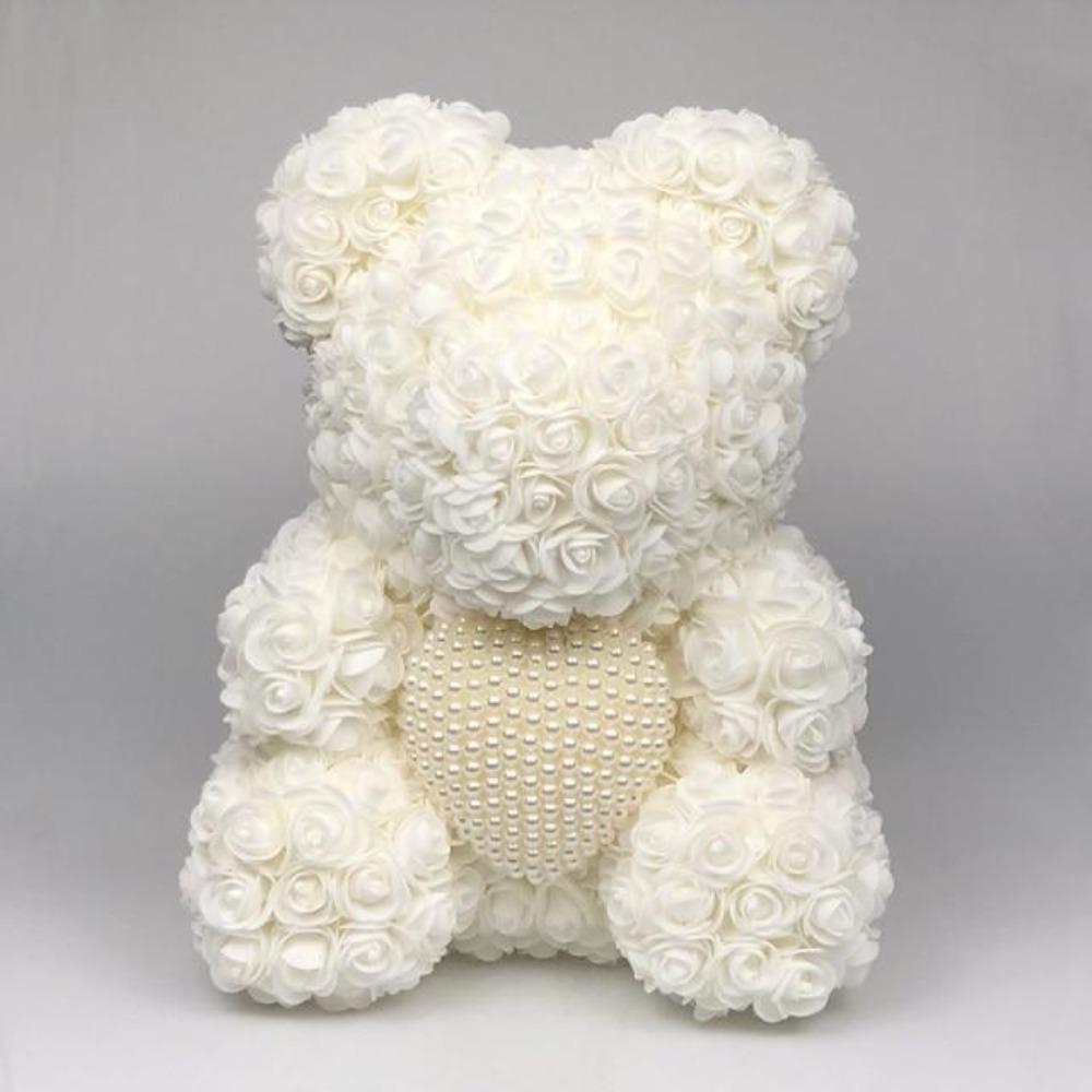 Pearl Heart Enchanted Forever Rose Teddy Bear (20 Colors) 40cm