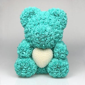 Pearl Heart Enchanted Forever Rose Teddy Bear (20 Colors) 40cm