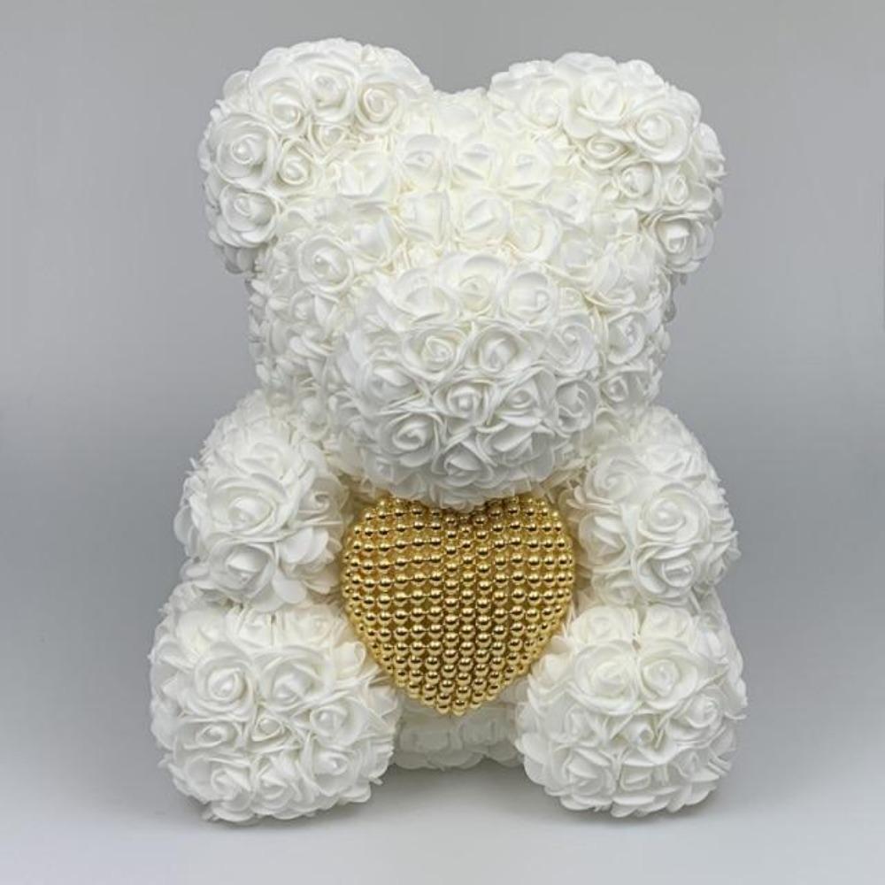 Pearl Heart Enchanted Forever Rose Teddy Bear (20 Colors) 40cm