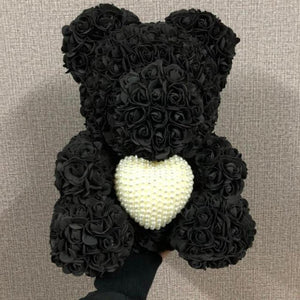 Pearl Heart Enchanted Forever Rose Teddy Bear (20 Colors) 40cm