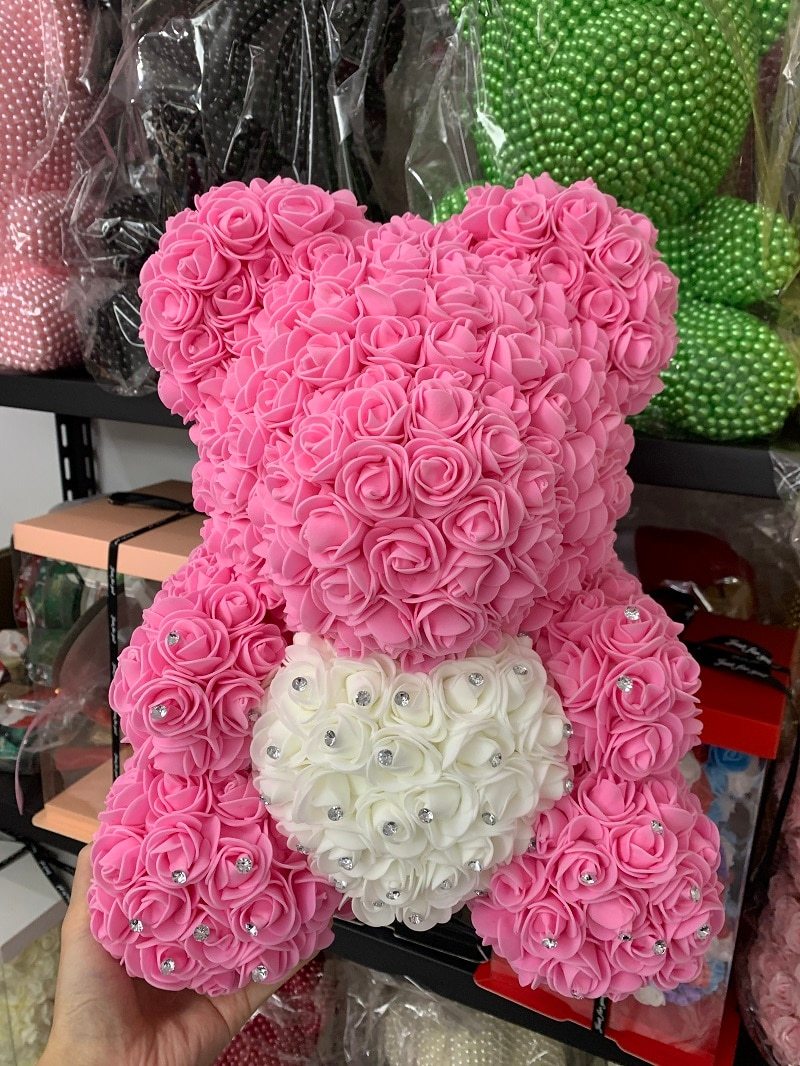 2023 Limited Edition Diamond Enchanted Forever Rose Heart Teddy Bear (3 Colors) 40cm